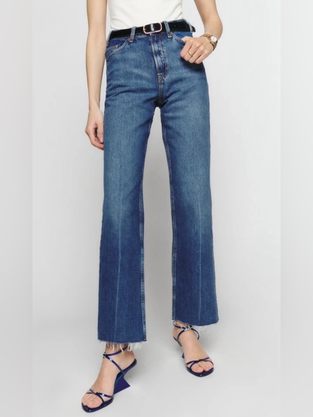 Reformation Hill Mid Rise Kick Flare Jeans